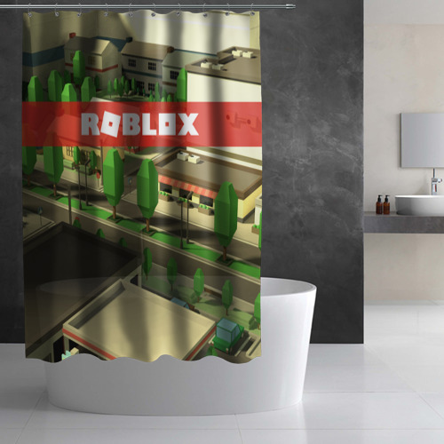 Штора 3D для ванной ROBLOX City - фото 2