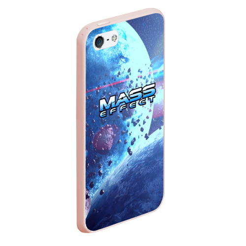 Чехол для iPhone 5/5S матовый Mass Effect, цвет светло-розовый - фото 3