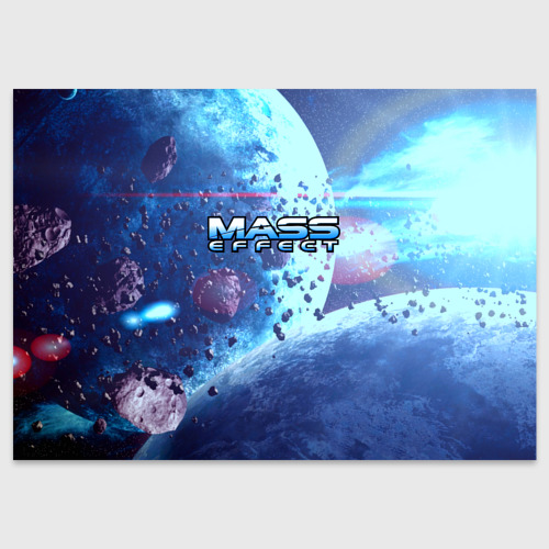 Поздравительная открытка Mass Effect, цвет белый