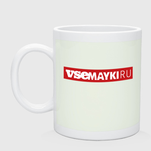 Кружка керамическая Лого VSEMAYKI, цвет фосфор