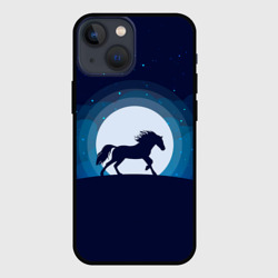 Чехол для iPhone 13 mini Лошадь под луной