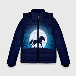 Зимняя куртка для мальчиков 3D Лошадь под луной