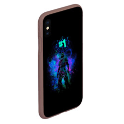 Чехол для iPhone XS Max матовый Fortnite. Neon Raven - фото 2