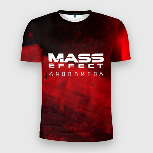 Мужская футболка 3D Slim mass effect andromeda, цвет 3D печать