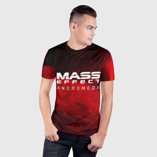 Мужская футболка 3D Slim mass effect andromeda, цвет 3D печать - фото 3
