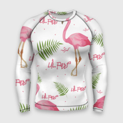 Мужской рашгард 3D Lil Peep Pink flamingo