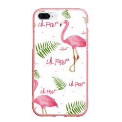 Чехол для iPhone 7Plus/8 Plus матовый Lil Peep Pink flamingo