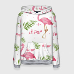 Женская толстовка 3D Lil Peep Pink flamingo