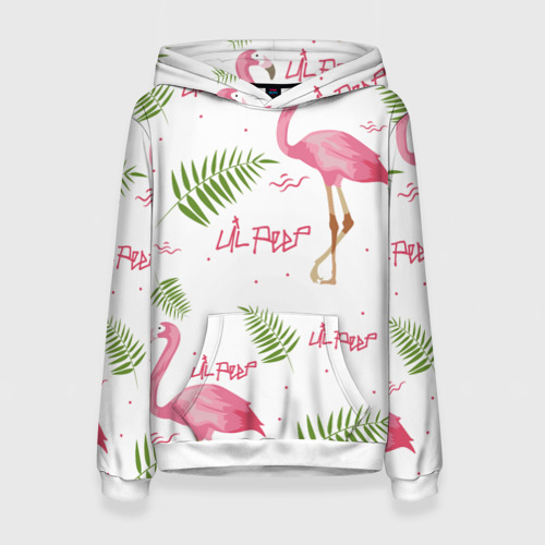 Женская толстовка 3D Lil Peep Pink flamingo, цвет 3D печать