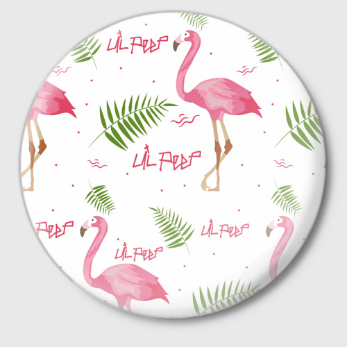 Значок Lil Peep Pink flamingo