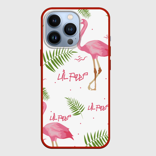 Чехол для iPhone 13 Pro Lil Peep Pink flamingo, цвет красный