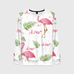 Женский свитшот 3D Lil Peep Pink flamingo