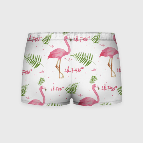 Мужские трусы 3D Lil Peep Pink flamingo, цвет 3D печать - фото 2