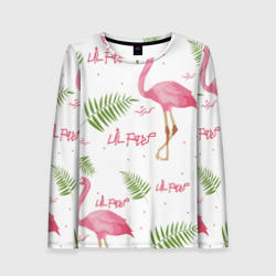 Женский лонгслив 3D Lil Peep Pink flamingo