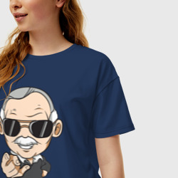 Женская футболка хлопок Oversize Stan Lee - фото 2