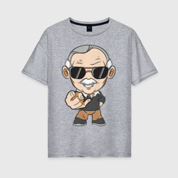 Stan Lee – Женская футболка хлопок Oversize с принтом купить со скидкой в -16%