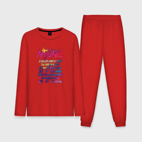 Мужская пижама с лонгсливом хлопок Imagine Dragons - Natural, цвет красный