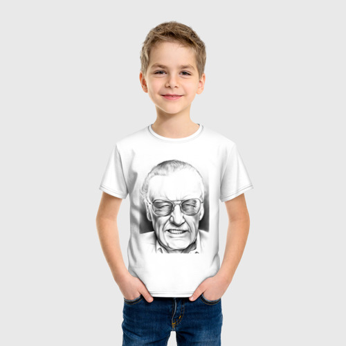 Детская футболка хлопок Стен Ли, цвет белый - фото 3