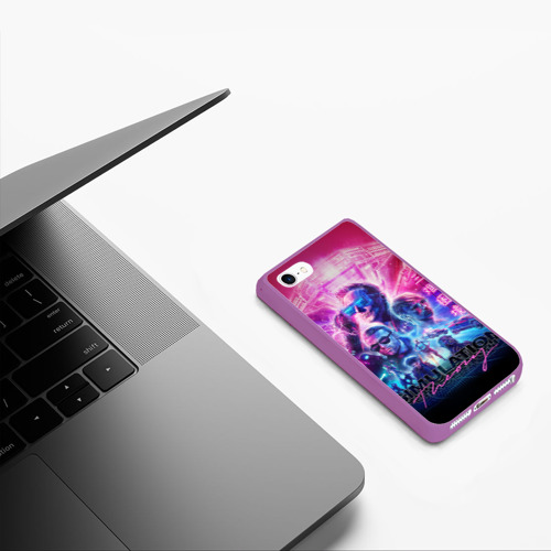 Чехол для iPhone 5/5S матовый Muse: Simulation Theory, цвет фиолетовый - фото 5