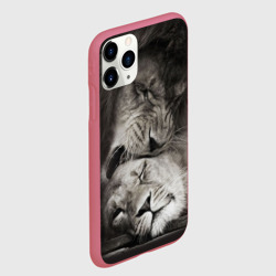Чехол для iPhone 11 Pro матовый Лев и львица - фото 2