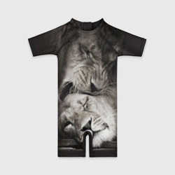 Детский купальный костюм 3D Лев и львица