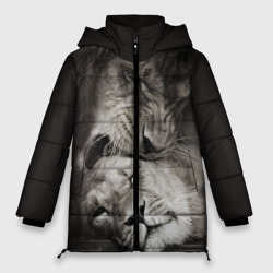 Женская зимняя куртка Oversize Лев и львица