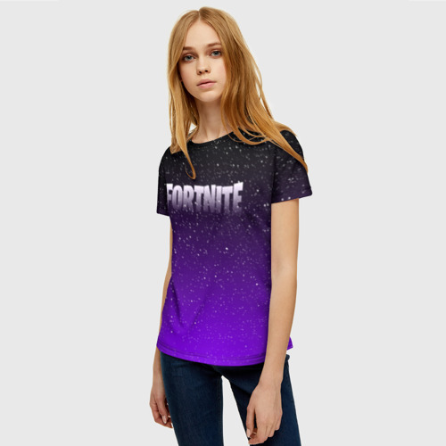 Женская футболка 3D FORTNITE SPACE, цвет 3D печать - фото 3