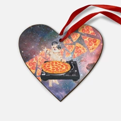 Деревянная игрушка Сердце Кот Диджей