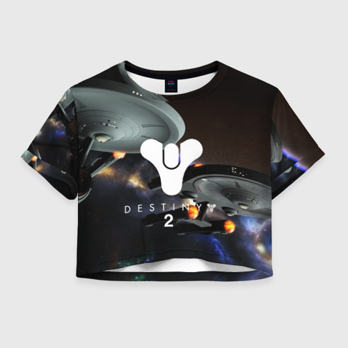 Женская футболка Crop-top 3D destiny 2, цвет 3D печать