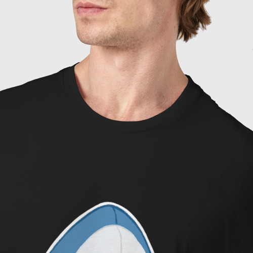Мужская футболка хлопок Hype Shark, цвет черный - фото 6