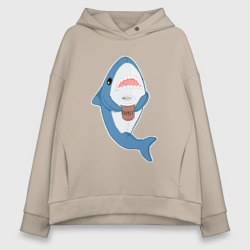 Женское худи Oversize хлопок Hype Shark