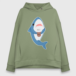 Женское худи Oversize хлопок Hype Shark