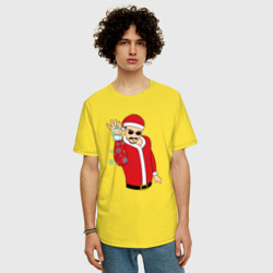Мужская футболка хлопок Oversize Новогодний Повар - фото 2