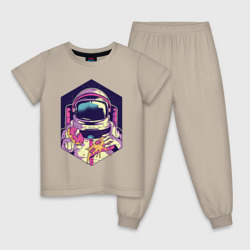 Детская пижама хлопок Космонавт с Едой