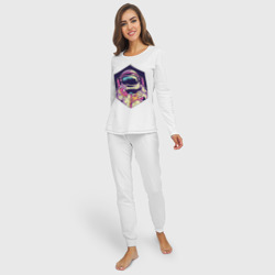 Женская пижама с лонгсливом хлопок Космонавт с Едой - фото 2