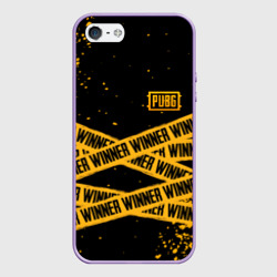 Чехол для iPhone 5/5S матовый PUBG ПАБГ winner yellow