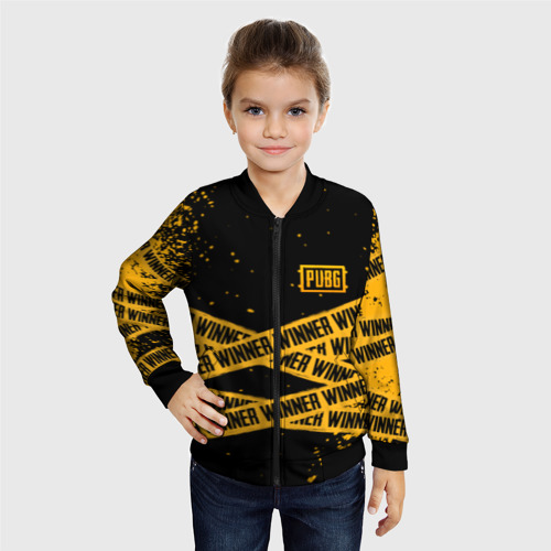 Детский бомбер 3D PUBG ПАБГ winner yellow, цвет черный - фото 3