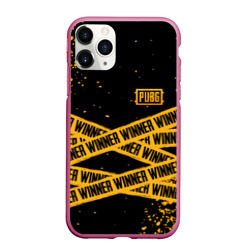 Чехол для iPhone 11 Pro Max матовый PUBG ПАБГ winner yellow