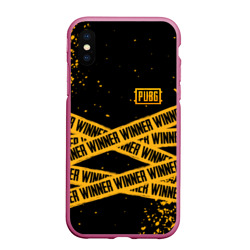 Чехол для iPhone XS Max матовый PUBG ПАБГ winner yellow