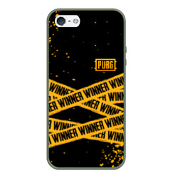 Чехол для iPhone 5/5S матовый PUBG ПАБГ winner yellow