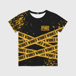 Детская футболка 3D PUBG ПАБГ winner yellow