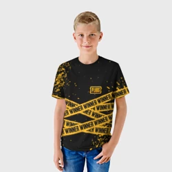 Детская футболка 3D PUBG ПАБГ winner yellow - фото 2