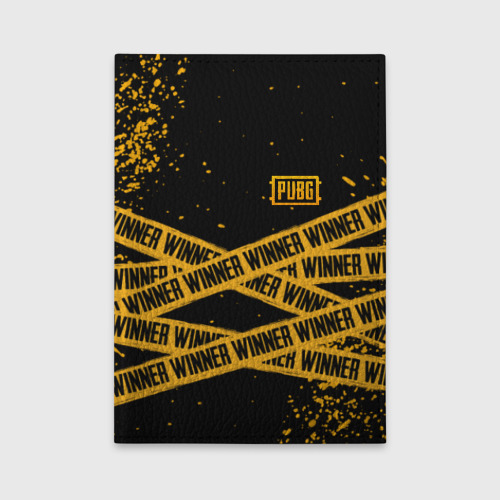 Обложка для автодокументов PUBG ПАБГ winner yellow, цвет черный