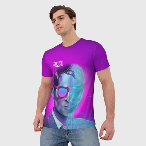 Мужская футболка 3D Мэттью Бэллами, цвет 3D печать - фото 3