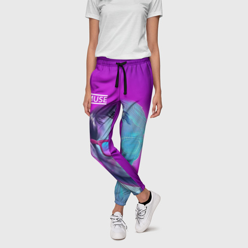 Женские брюки 3D Мэттью Бэллами, цвет 3D печать - фото 3