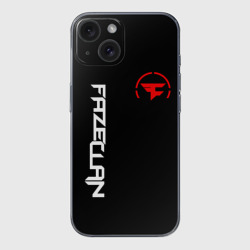 Чехол для iPhone 15 силиконовый с защитой камеры FaZe clan