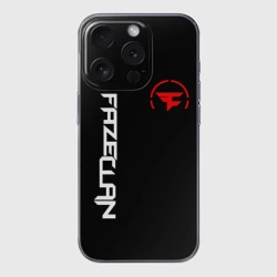 Чехол для iPhone 15 Pro Max силиконовый с защитой камеры FaZe clan