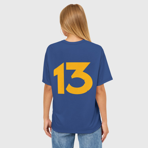 Женская футболка oversize 3D Vault 13 на спине, цвет 3D печать - фото 4