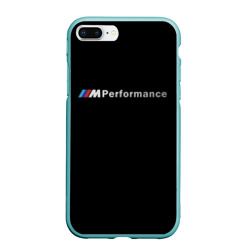 Чехол для iPhone 7Plus/8 Plus матовый BMW performance чёрный БМВ