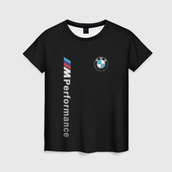 Женская футболка 3D BMW performance БМВ
